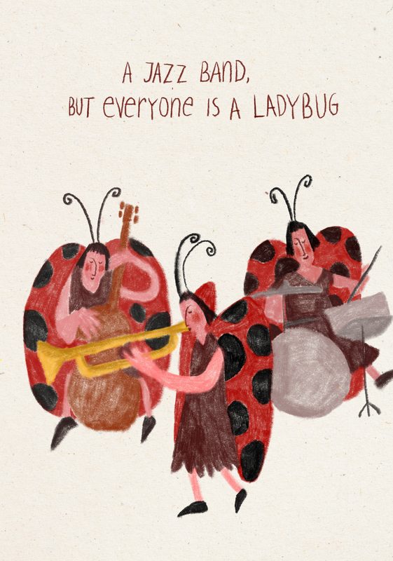 A Jazz Band, but Everyone Is a Ladybug
